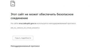 Этот сайт не может обеспечить безопасное соединениеНа сайте eruz.zakupki.gov.ru